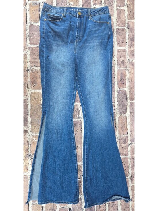 Articles Of Society Denim - Articles Of Society Womens Blue Flared Jeans Size 9 Denim Bootcut Stretch Casual